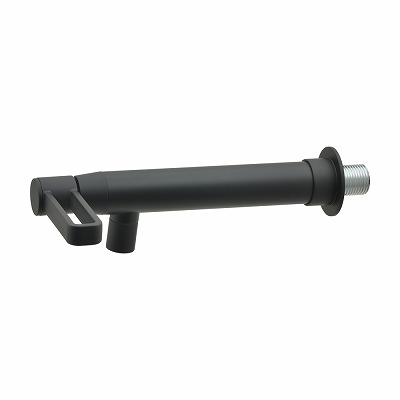 画像1: 水栓金具 カクダイ　703-710-D　胴長横水栓 マットブラック (1)