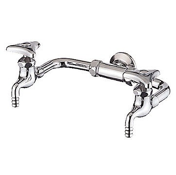 INAX/LIXIL LF-102W 水栓金具 特定施設向け 二ツ口化学水栓 壁付形