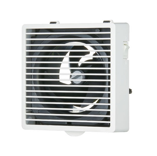 画像1: 日本キヤリア/旧東芝 VFP-C8MSSL 換気扇 パイプ用ファン 風量形 格子タイプ トイレ 洗面所 居間用 小風量形 ワンタッチ着脱ルーバー ムーンホワイト (1)