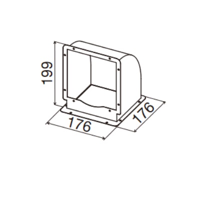 画像1: クリナップ　ZZLD15　深型レンジフード(シロッコファン)専用 L形ダクト [♪△]　　 (1)