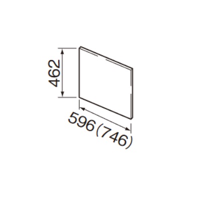 画像1: クリナップ　RM-60HK　化粧幕板 平型レンジフード用幕板 レンジフード色(ブラック) 対応機種60HA/60HB [♪△]　 (1)