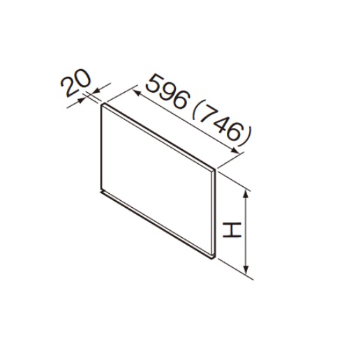 画像1: クリナップ　R3M-60H　前幕板(鋼板製) 平型レンジフード用幕板 高さ50cm用(H300) 対応機種60HA/60HB [♪△]　 (1)