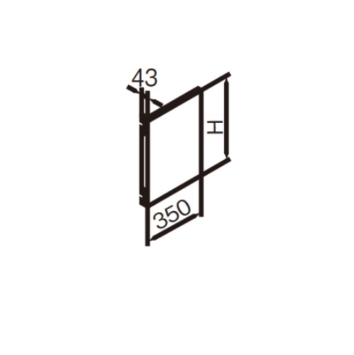 画像1: クリナップ　R3S-H　横幕板(鋼板製) 平型レンジフード用幕板 高さ50cm用(H300) 対応機種60HA/60HB/75HB [♪△]　 (1)