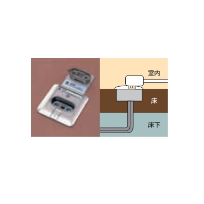 画像1: パロマ 【DFC-WC-FDA】 ファンコンベクター部材 温水コンセント床埋込みタイプ (1)