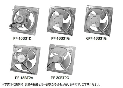 画像1: テラル　PF-14BS1N　換気扇 圧力扇 羽根径 35cm 標準形 PF型 排気形 単相100V 100w [♪◇] (1)