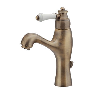 画像1: 水栓金具 カクダイ　183-327-AB　シングルレバー混合栓 オールドブラス [■] (1)