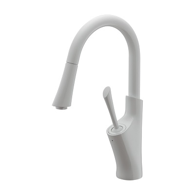 水栓金具 カクダイ 183-345-W シングルレバー混合栓 逆止なし ホワイト  