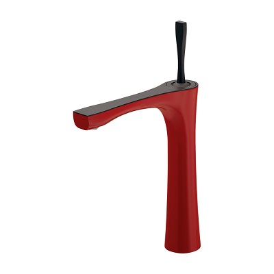 画像1: 水栓金具　カクダイ　183-314-DR シングルレバー混合栓(トール) 逆止なし ロッソ (1)