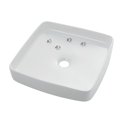 画像1: 洗面所　カクダイ　493-230-W 角型手洗器 ホワイト [♪] (1)