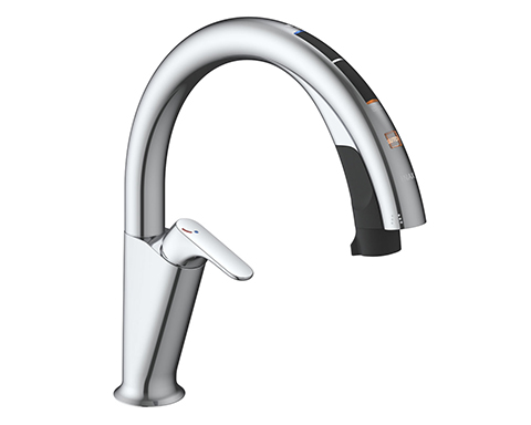 画像1: INAX/LIXIL JF-NAH461SYN(JW) キッチン用タッチレス水栓 ナビッシュ(浄水器ビルトイン形)ハンズフリータイプ 寒冷地用 [◇] (1)