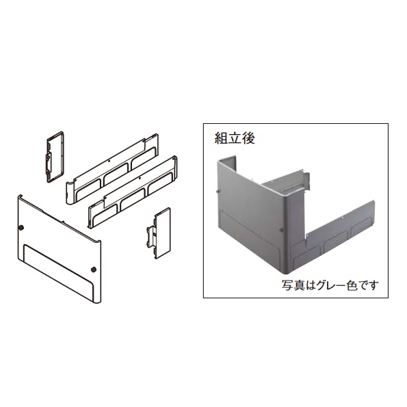 画像1: パナソニック AD-HEJP3NA-C エコキュート部材 脚部化粧カバー アイボリー色 樹脂製 3方向 (AD-HEZJP3N-Cの後継品) (1)