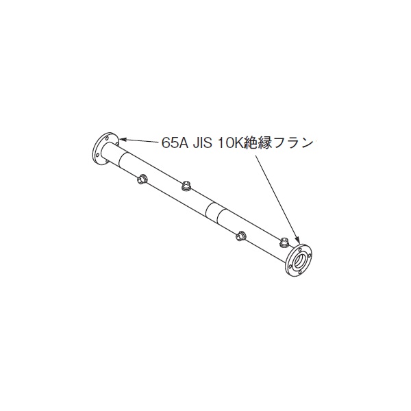 画像1: リンナイ 【UOP-E50MHS-4ZW65 23-2273】 増設用水湯配管セット4ZW65 全長1419mm 業務用ガス給湯器 部材 (1)