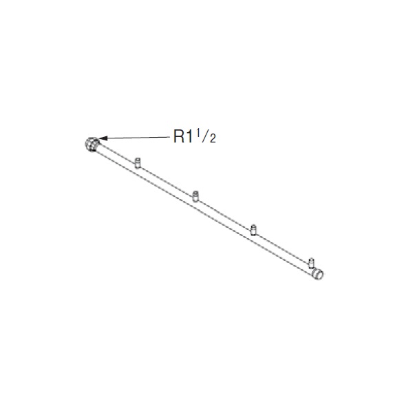 画像1: リンナイ 【UOP-E32GHS-S4-40(B) 23-5992】 ガス配管セットS4 全長1859mm 業務用ガス給湯器 部材 [♪] (1)