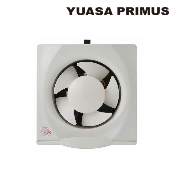 画像1: [在庫あり] ユアサプライムス YUASA YNK-15 換気扇 一般台所用 羽根径 15cm 引き紐スイッチ連動式シャッター 取付木枠サイズ 17.5cm スチール製 ♭☆ (1)