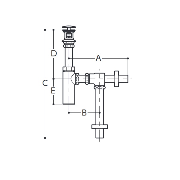 画像1: 水栓金具 TOTO TLDP1201JA 洗面器用排水金具 ボトルトラップ32mm 壁排水金具 ワンプッシュ式 (1)