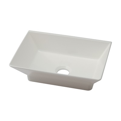 画像1: 洗面所 カクダイ 493-262-W 角型手洗器 ホワイト (1)