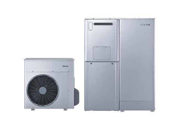 画像1: リンナイ [RHP-R225-P+RTUP-R700+RHBD-RU245AW2-1+据置台] ECO ONE X5 取替用 給湯・暖房システム 通常設置(隣接) 24号 リモコン別売 ♪ (1)
