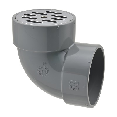 画像1: カクダイ 400-203-30 水栓金具 目皿つき排水用エルボ (1)