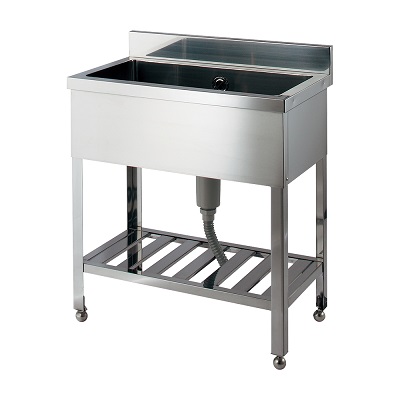 画像1: カクダイ 457-101-60 水栓金具 ステンレスシンク 1槽式 奥行450 幅600 受注生産品[§♪] (1)
