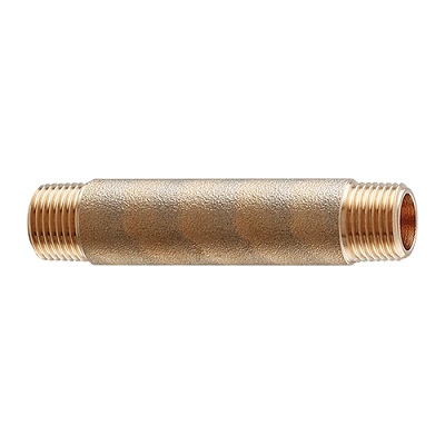 画像1: カクダイ 616-618-125 水栓金具 砲金長ニップル 長さ125 (1)