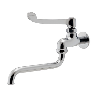 画像1: カクダイ 706-164-13QR 水栓金具 厨房用ロングレバー自在水栓 青・赤表示リング付 (1)