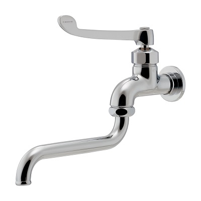 画像1: カクダイ 706-164-20QR 水栓金具 厨房用ロングレバー自在水栓 青・赤表示リング付 (1)