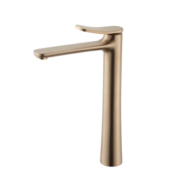 画像1: セラトレーディング FM3801H1ES-HS フロー 湯水混合栓(引棒なし・コールドスタート) ブラッシュドシャンパンゴールド 受注生産品 §♪ (1)