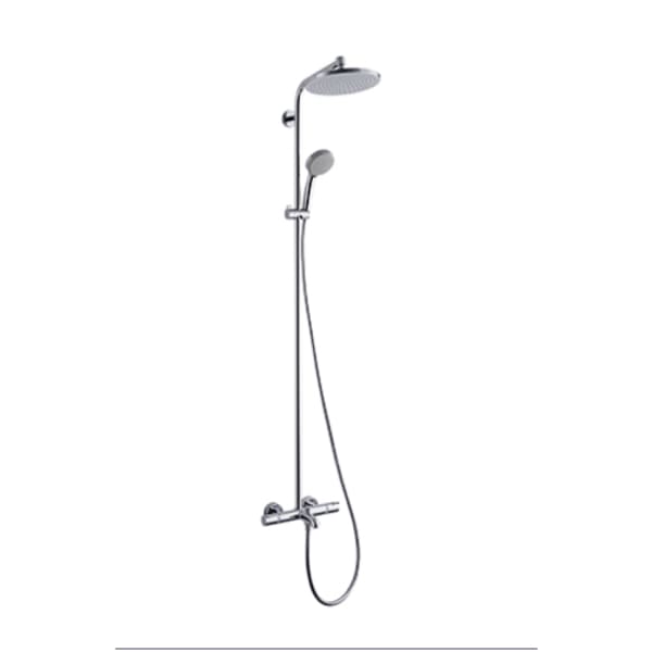 画像1: セラトレーディング HG27320C クロメッタS240 サーモスタット式シャワバス用湯水混合栓(シャワーパイプタイプ) クロム ♪ (1)