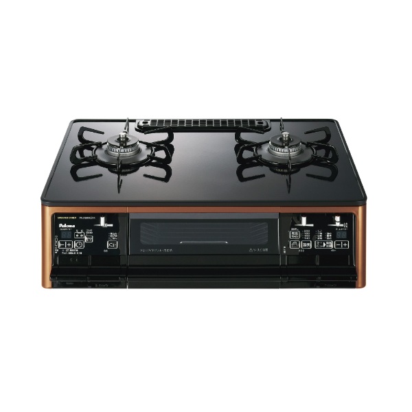 画像1: パロマ 『PA-F99WCD-L プロパン』 ガスコンロ GRAND CHEF PREMIUM 左強火力 59cm 2口 水なし両面焼グリル クリアパールブラック ラ・クックグラン同梱 (1)