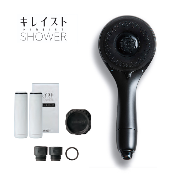 画像1: タカギ JS460BKH キレイストシャワー 本体セット ブラック 黒 サイクロンバブルミストシャワー ウルトラファインバブル (1)