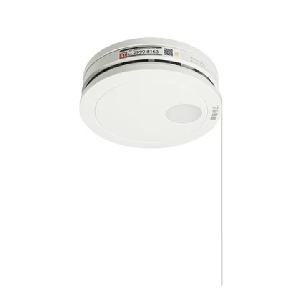 画像1: パナソニック SHK484531BL 住宅用火災警報器 けむり当番 薄型 2種 電池式 移報接点付 電池式単独型 煙式 光電式2種 ホワイト 白 BL品 引きひも付 受注生産 § (1)
