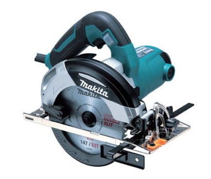 画像1: マキタ　5331　電気マルノコ(青) 5型 レーザーダブルスリットチップソー付 [SK] (1)