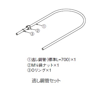 画像1: 小型電気温水器 BCH-Mシリーズ 関連商品 イトミック　逃し銅管セット  [■本体同時購入の方限定§] (1)