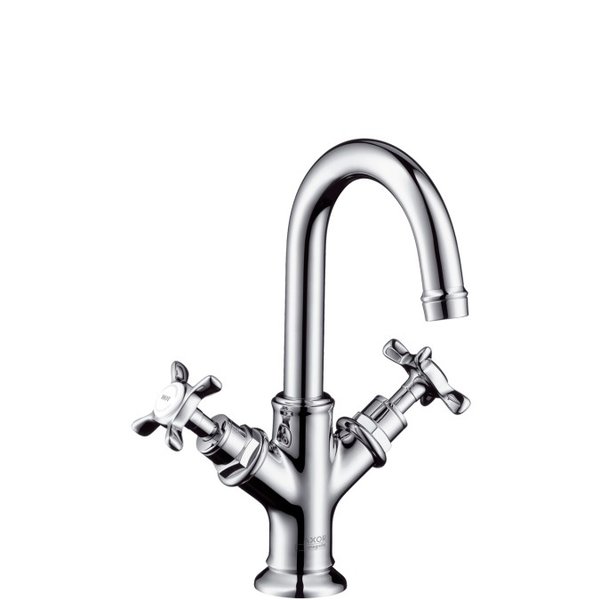画像1: ハンスグローエ　16505000　アクサーモントルー 2ハンドル洗面混合水栓 160 [■♪] (1)