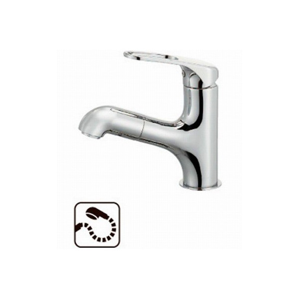 画像1: 水栓金具 三栄水栓　K4713JK-U-13　シングルワンホール洗面混合栓(省施工ナット付) 寒冷地用 (1)