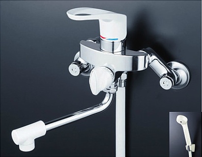 画像1: シャワー水栓 KVK　KF5000W　シングルレバー式シャワー 寒冷地用 (1)