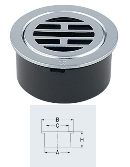 画像1: 水栓金具 カクダイ　400-208-200　目皿 [□] (1)