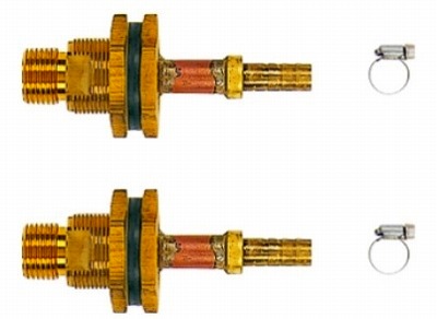 画像1: 水栓金具 カクダイ　416-457　ユニットバス貫通金具(ペアホース用) 10A [□] (1)