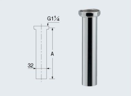 画像1: 水栓金具 カクダイ　483-151-32　排水テール(ナットつき) 呼32 (1)