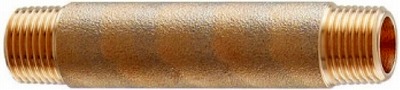 画像1: 配管継手 カクダイ　616-612-100　砲金長ニップル 40 [□] (1)