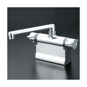 画像1: 混合栓 KVK　KM3011ZT　浴室バス水栓 可変ピッチ式 デッキ形サーモスタット式混合栓 190mmパイプ仕様 寒冷地用 (1)