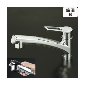 画像1: 混合栓 KVK　KM5021JT　キッチン水栓 流し台用シングルレバー式シャワー付混合栓 (1)