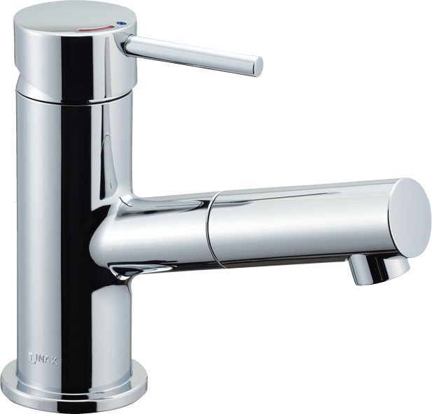 画像1: 水栓金具 INAX/LIXIL　LF-E345SYCN　洗面器・手洗器用 吐水口引出式シングルレバー混合 eモダン エコハンドル 逆止弁付 寒冷地 排水栓なし [★] (1)