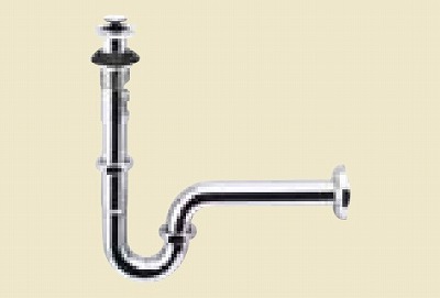 画像1: 水栓部品 INAX/LIXIL　LF-WN7PF　洗面器・手洗器用セット金具 排水金具 壁排水Pトラップ (1)