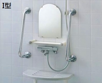 画像1: トイレ用手すり TOTO　T113BD6　浴室洗い場用 I型 ステンレス [■] (1)