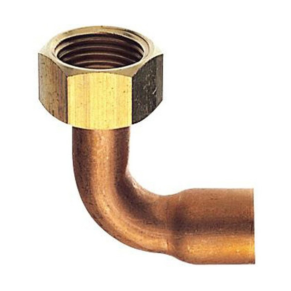 画像1: 配管用品 三栄水栓　T56-2-13X12.7　ナット付銅管エルボ 銅管用ツギテ・ソケット (1)