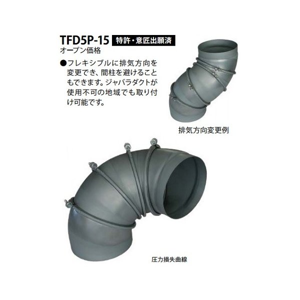画像1: レンジフード 富士工業　TFD5P-15　配管部材 回転式フレキシブルダクト ♪§ (1)