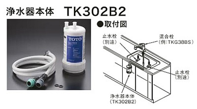 画像1: TOTO キッチン 【TK302B2】 浄水器本体 [♭■] (1)